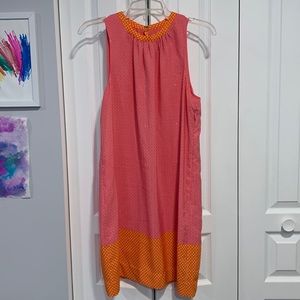 Juicy Couture Pink Orange Dress Size 10 Sleeveless Women’s Pattern Logo Lined